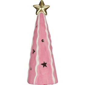 Árvore em Veludo 30cm Rosa