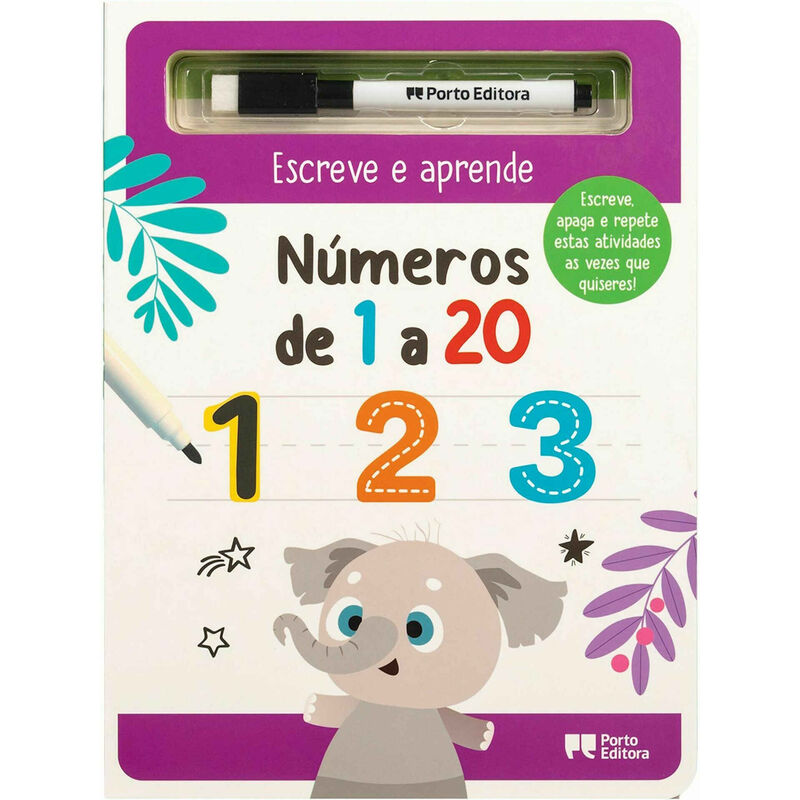 Escreve e Aprende - Números de 1 a 20 de Porto Editora