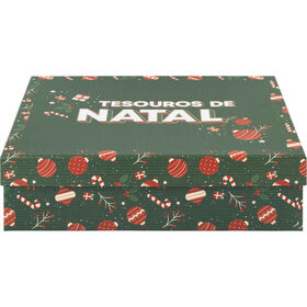 Caixa Cartão 25x19x7cm Tesouros de Natal