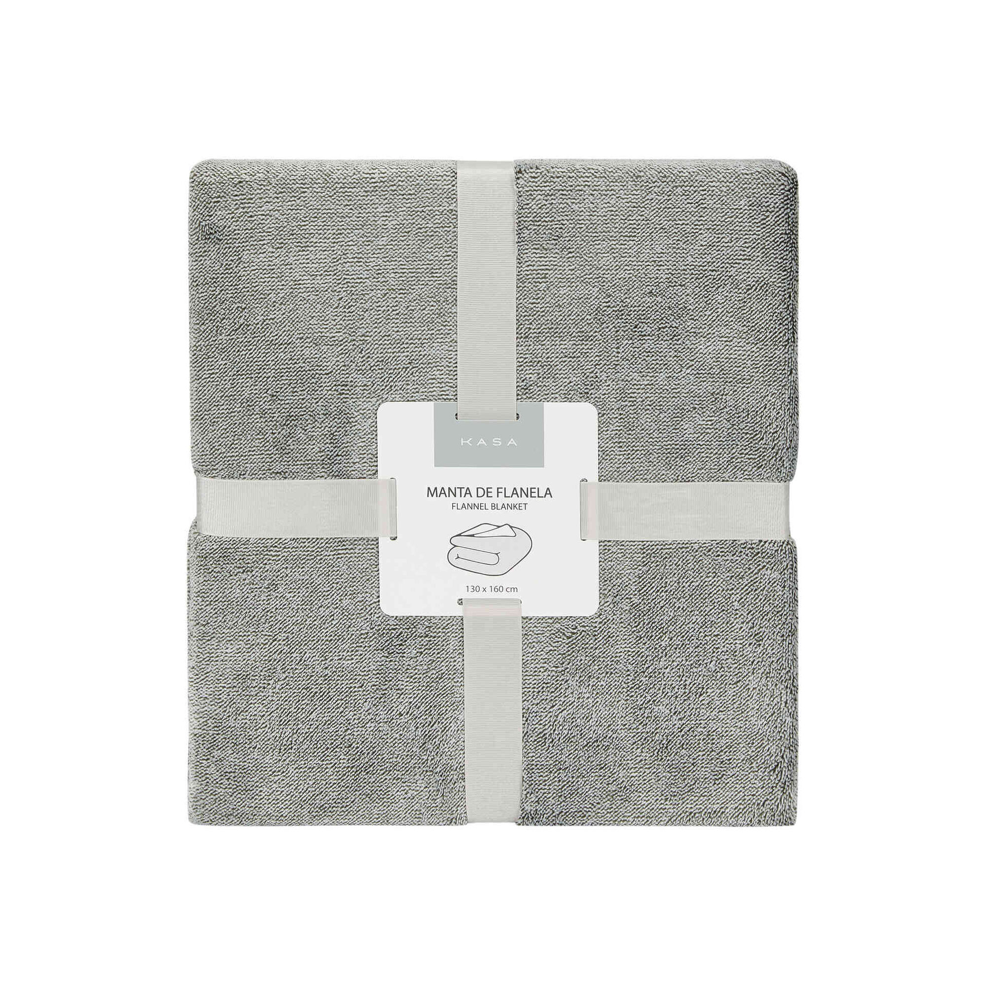 Manta Flanela 130x160cm Cinza