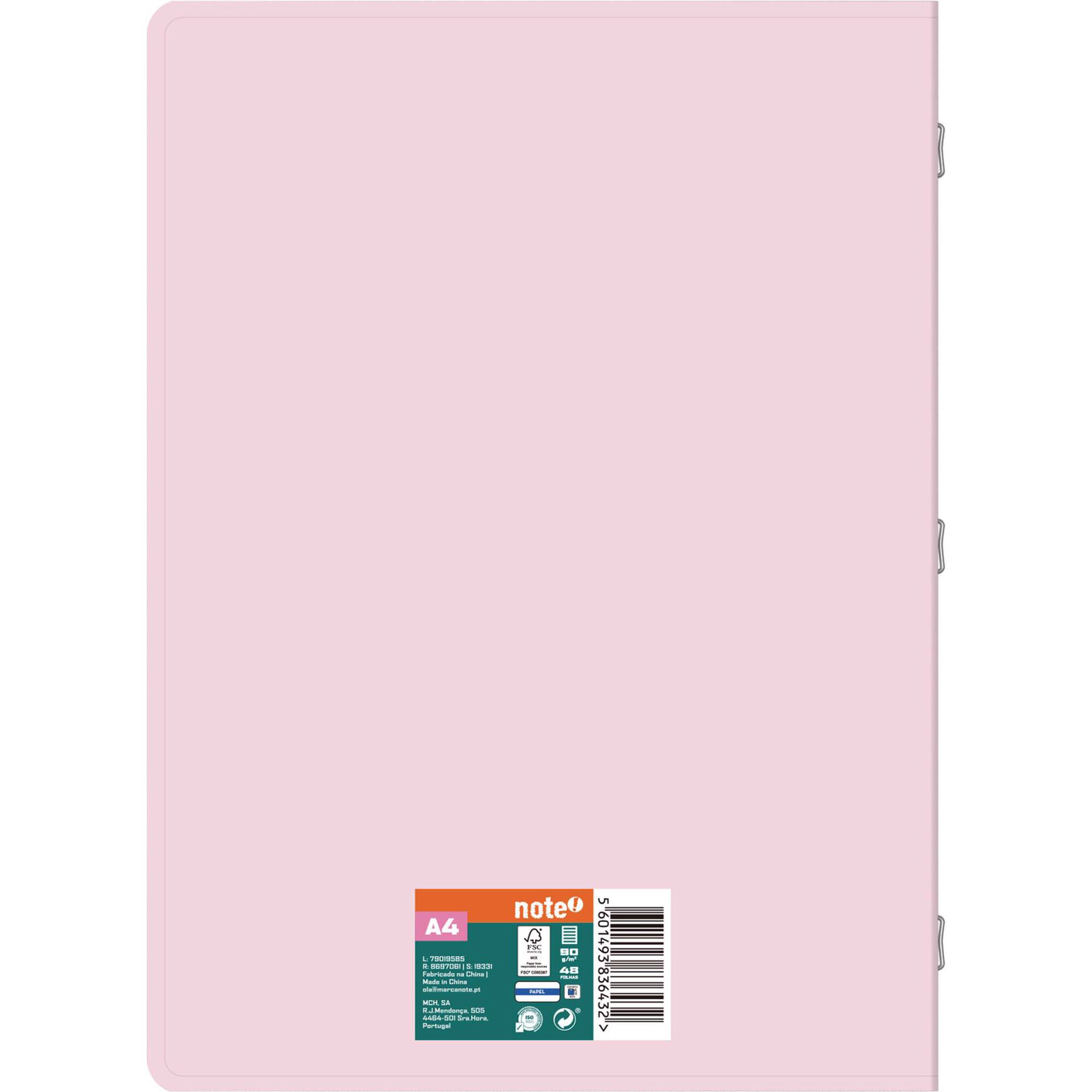 Caderno Agrafado A4 48 Folhas (v&aacute;rias cores) Note!