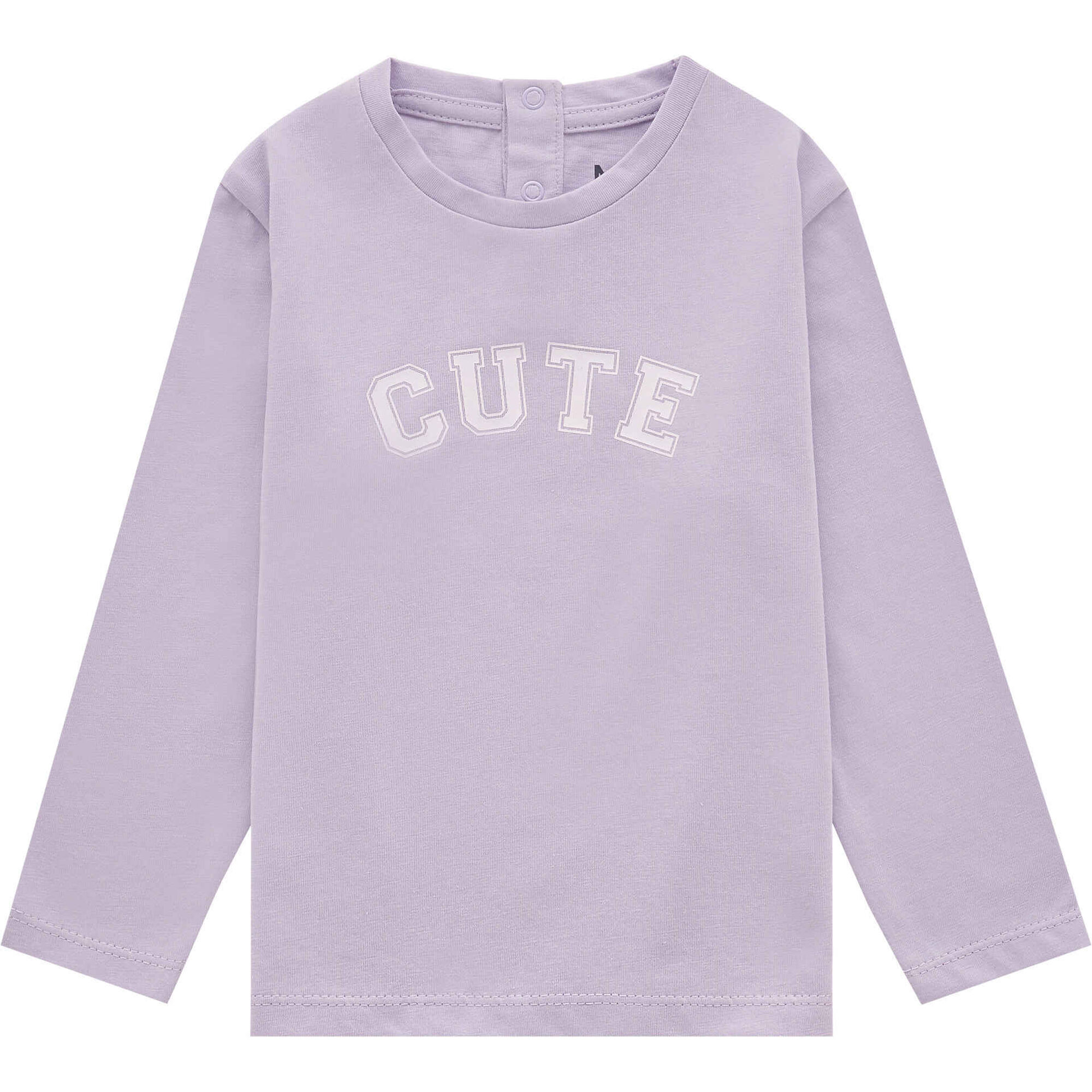 T-shirt de Manga Comprida Estampado Bebé Menina Lilás