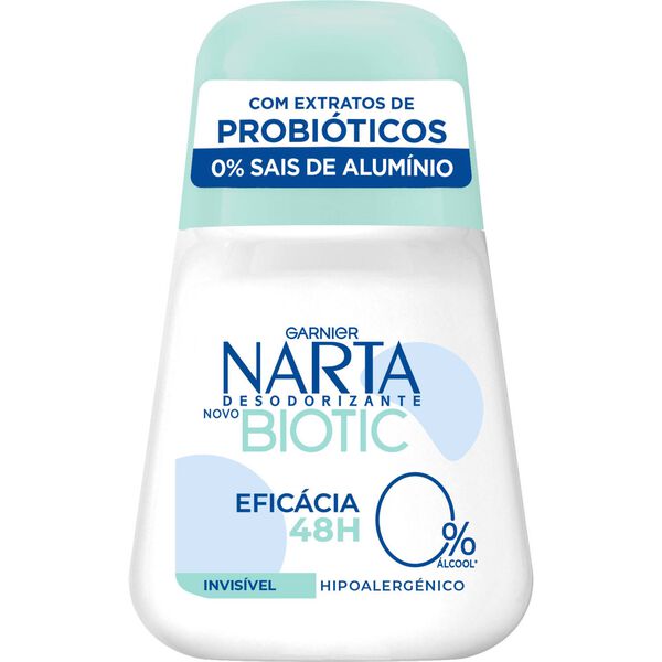 Desodorizante Roll On Narta Biotic Invisível Garnier Narta