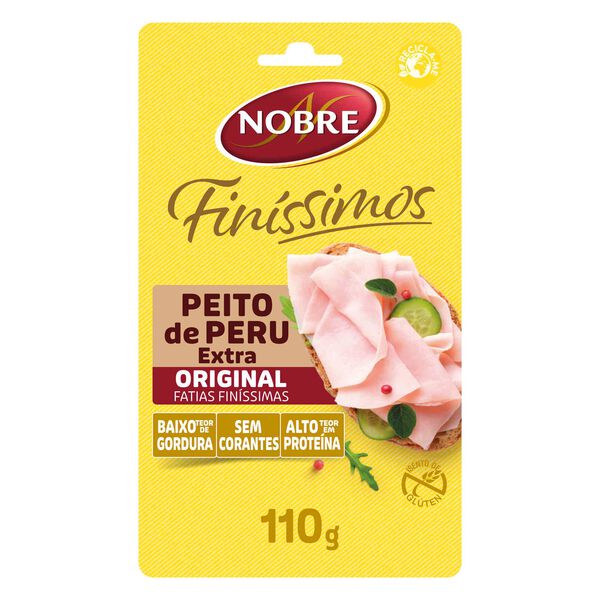 Fiambre de Peito de Peru Extra Fatias Finas Nobre