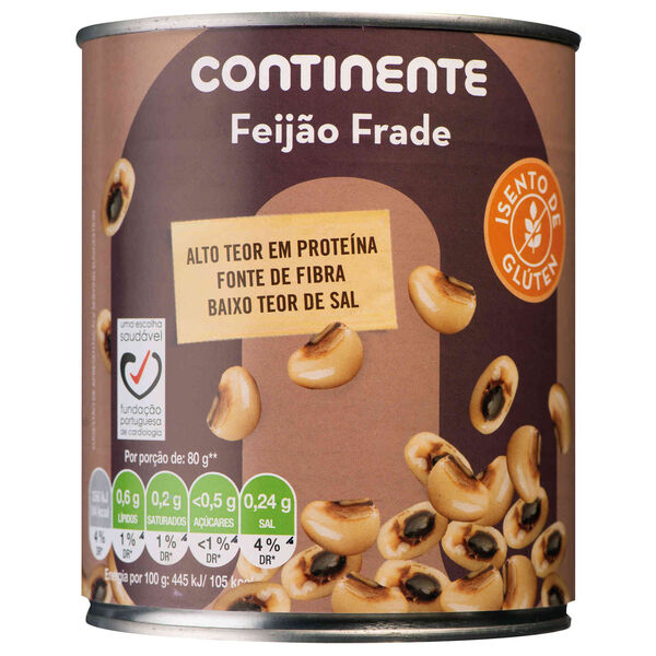 Feijão Frade Cozido Continente