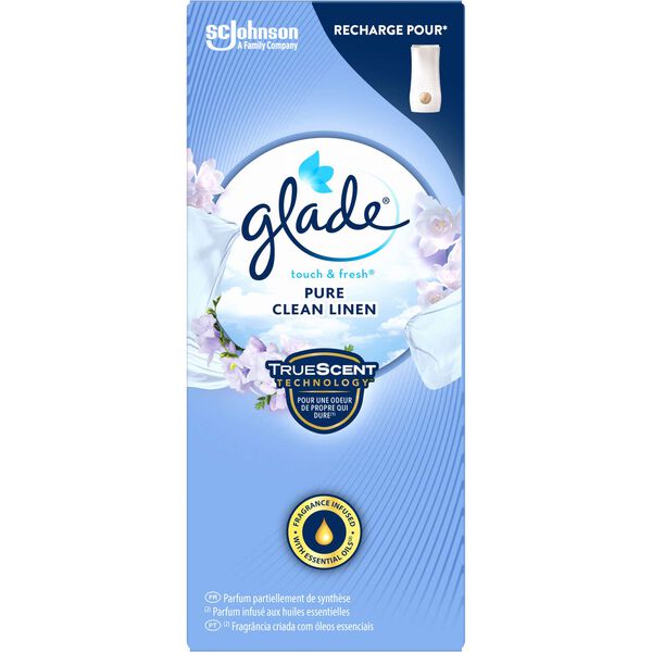 Ambientador Recarga Portátil Touch&Fresh Frescor Roupa Glade