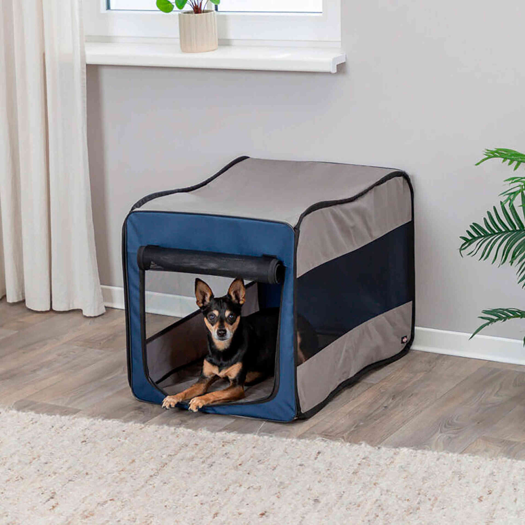 Transportadora Twister Azul e Cinza 50x52x76cm