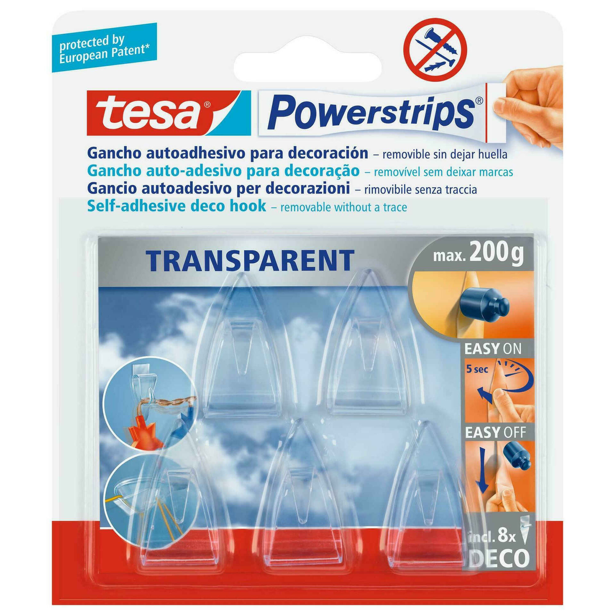 Ganchos Transparentes para Decoração 200g Ganchos Transparentes para Decoração 200g