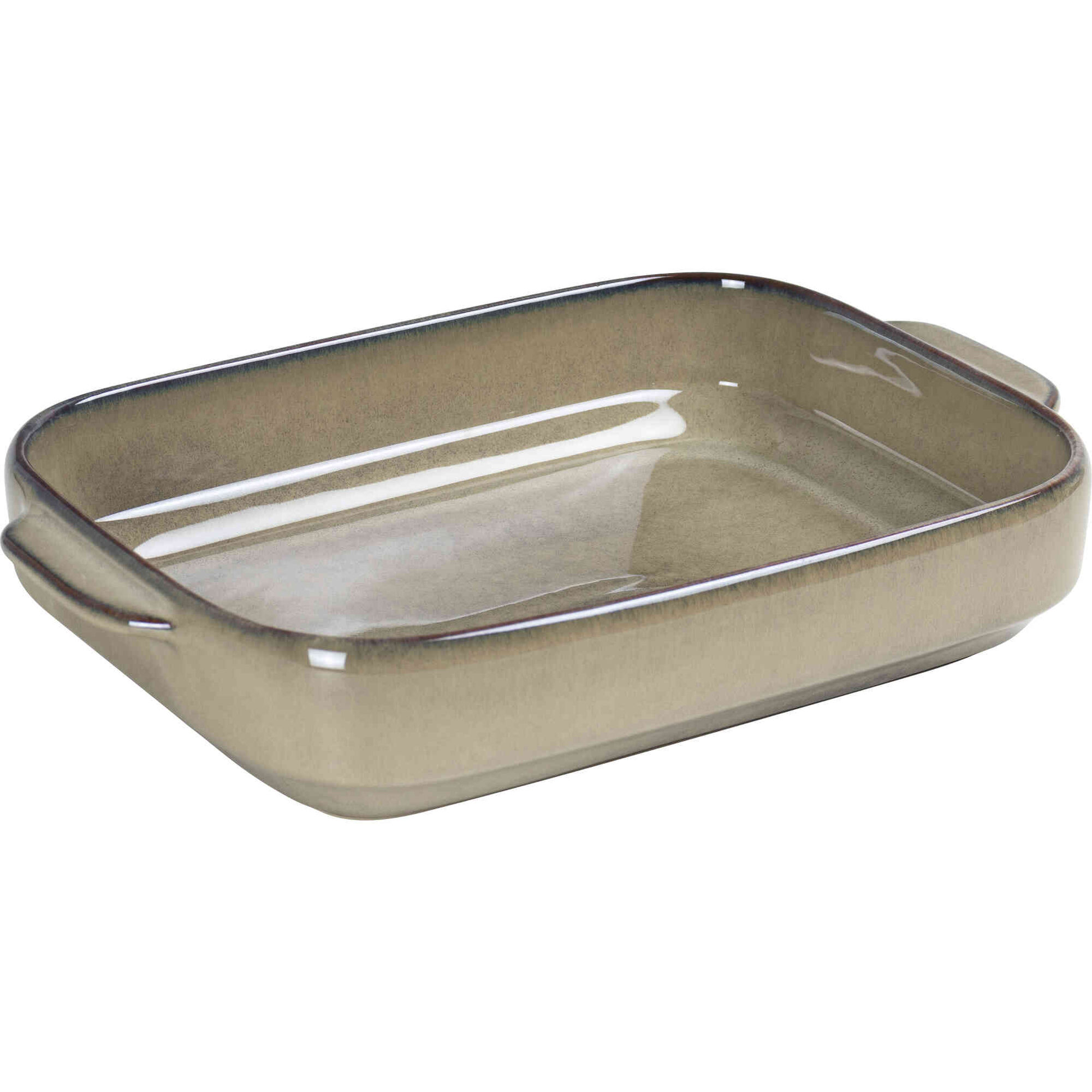 Assadeira Retangular Reativo 34x21cm Castanha Kasa