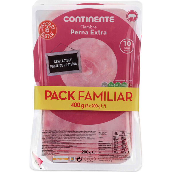 Fiambre da Perna Extra Fatiado Continente