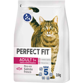 Ra&ccedil;&atilde;o para Gato Adulto Esterilizado Salm&atilde;o Perfect Fit