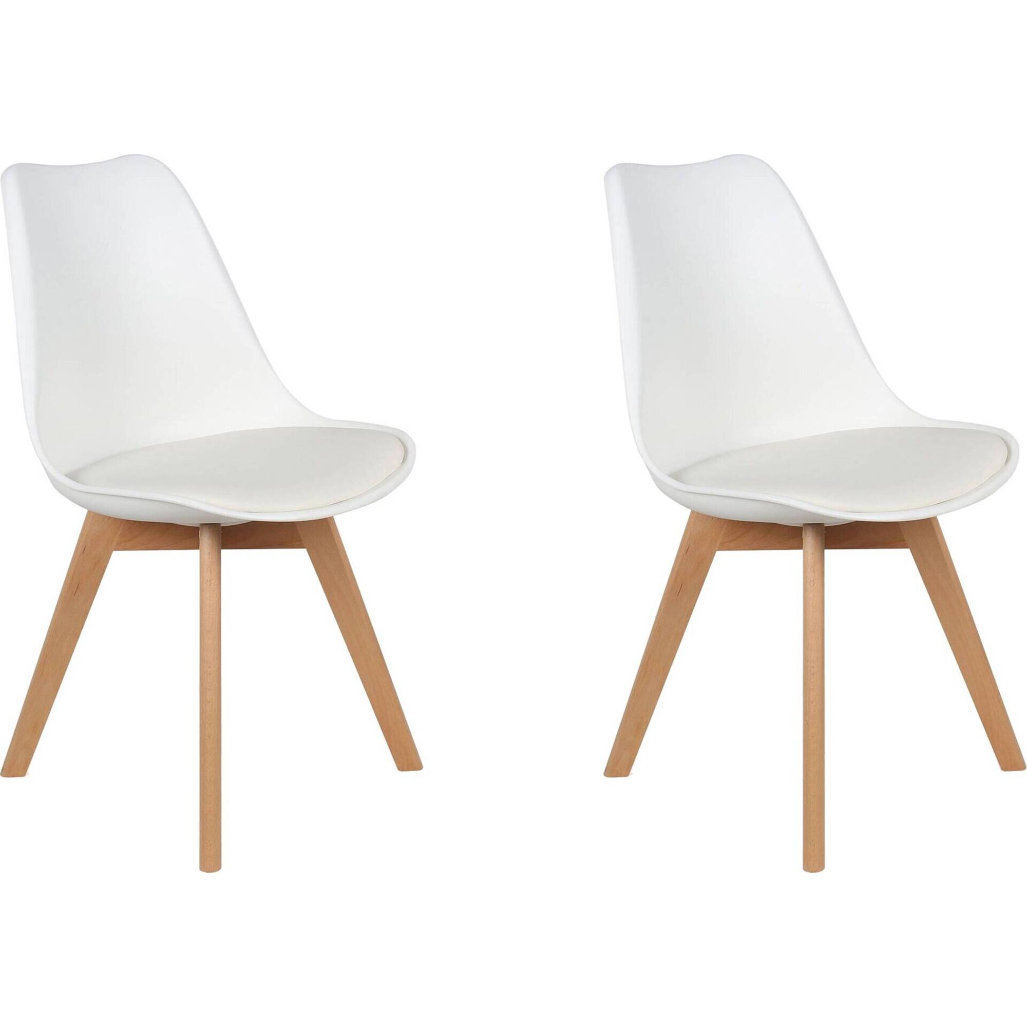 Conjunto de 4 Cadeiras Branca Scandinave