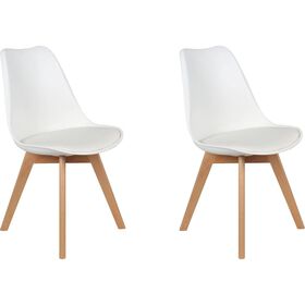 Conjunto de 4 Cadeiras Branca Scandinave