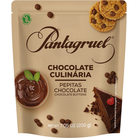 Pepitas de Chocolate 43% Cacau sem Gl&uacute;ten Pantagruel