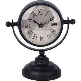 Rel&oacute;gio Preto com Base Kasa