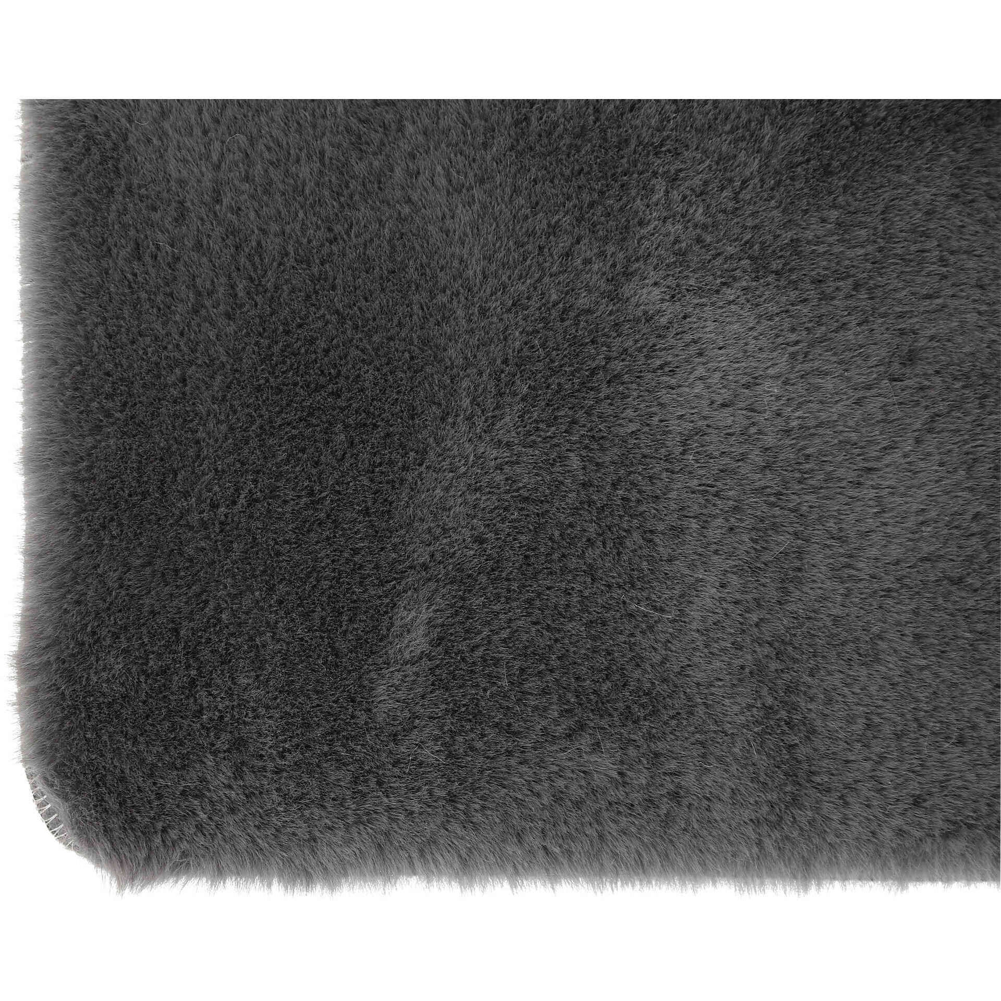 Tapete Pelo 150x90cm Cinza Kasa