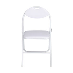 Cadeira Dobr&aacute;vel Almofadada Branca