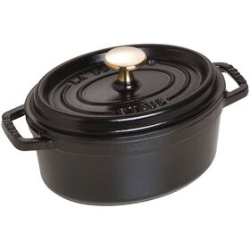 Ca&ccedil;arola Oval Ferro Fundido 17cm Preta Staub