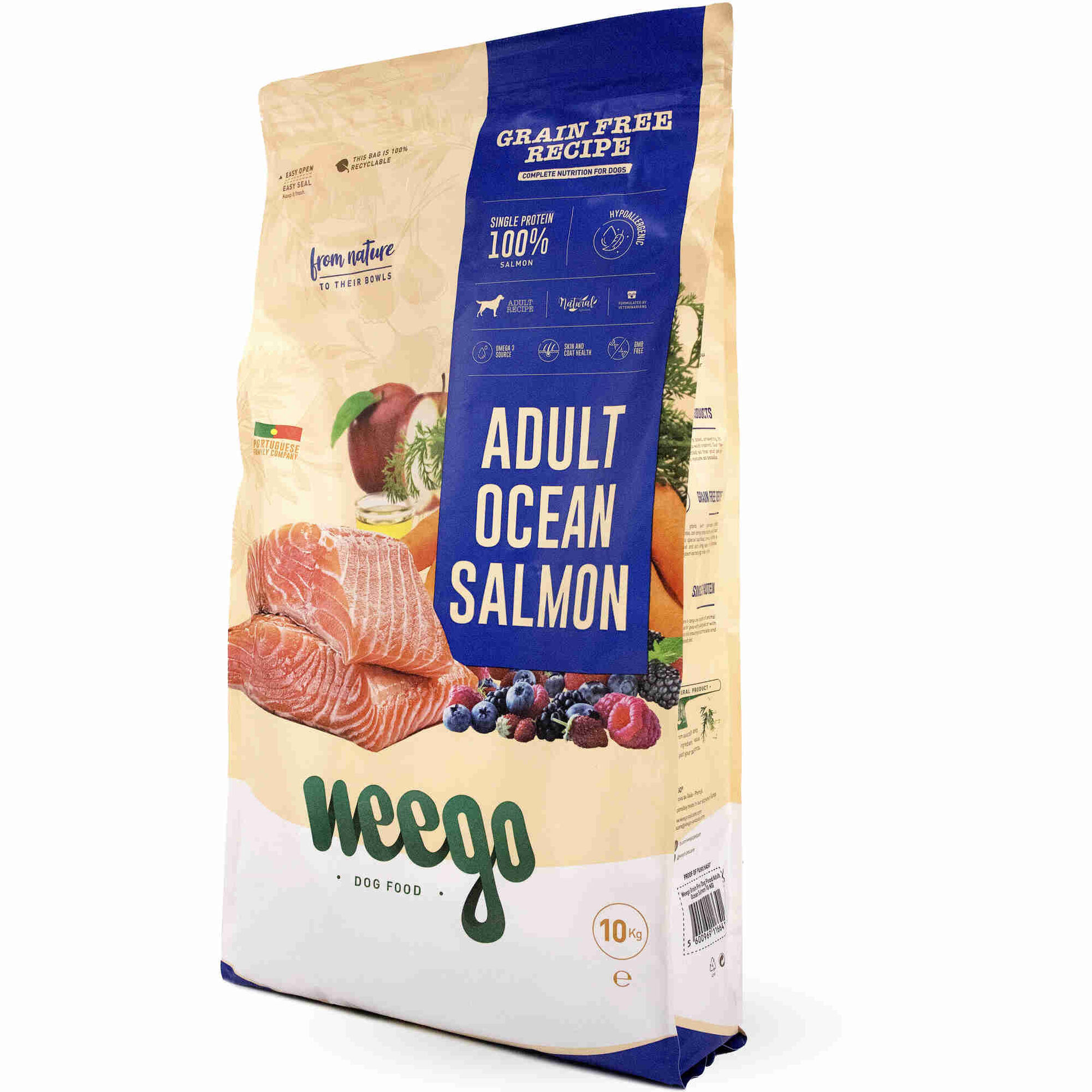 Ra&ccedil;&atilde;o para C&atilde;o Adulto Salm&atilde;o Grain Free Weego