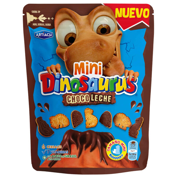 Bolachas Mini Dinossauros Chocolate de Leite Artiach