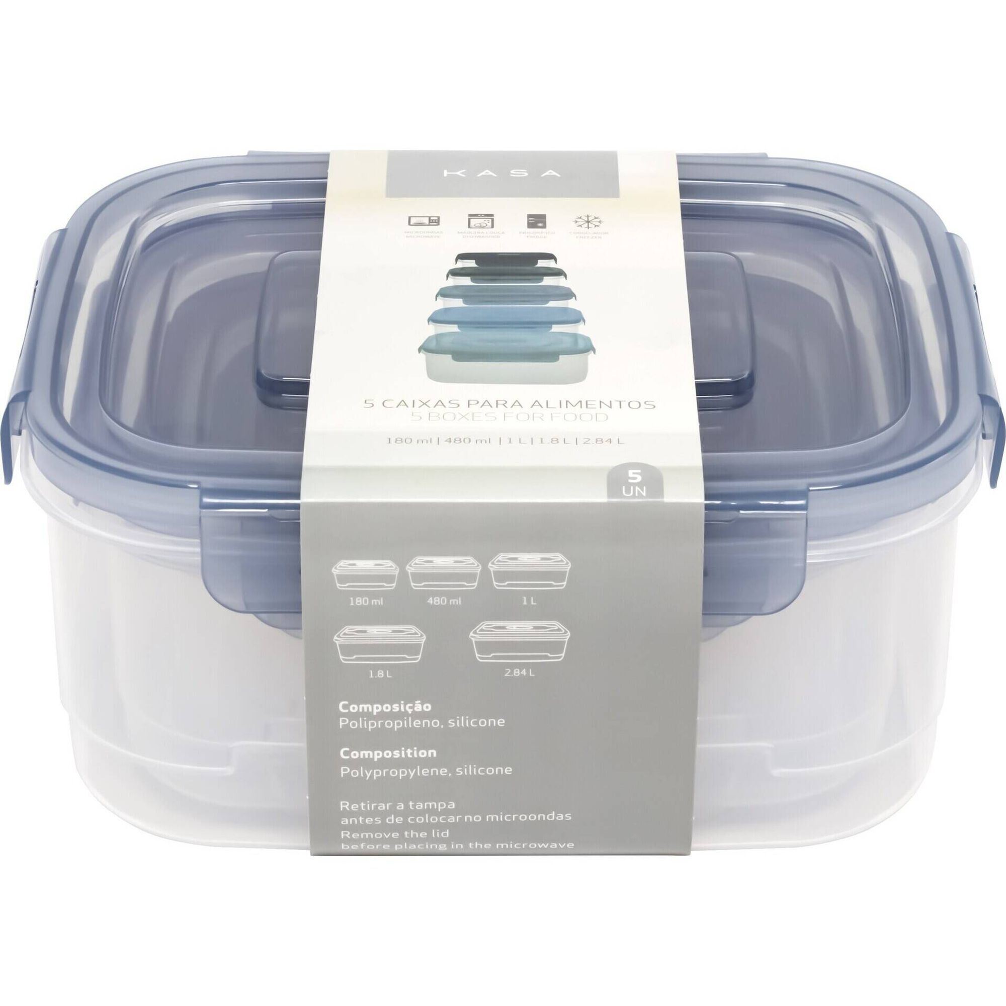 Conjunto de 5 Caixas Fecho Roxo Kasa