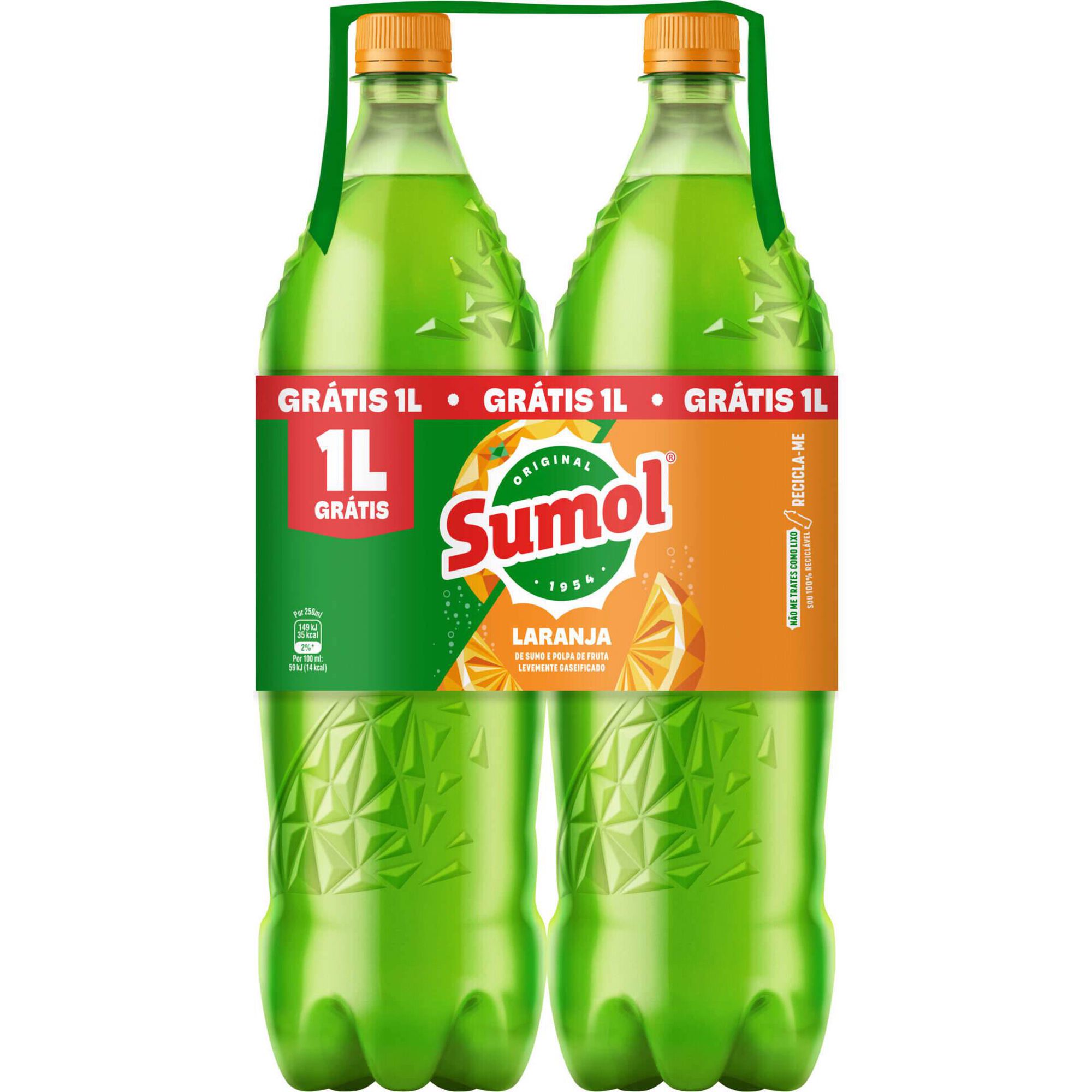 Refrigerante com G&aacute;s Laranja Sumol