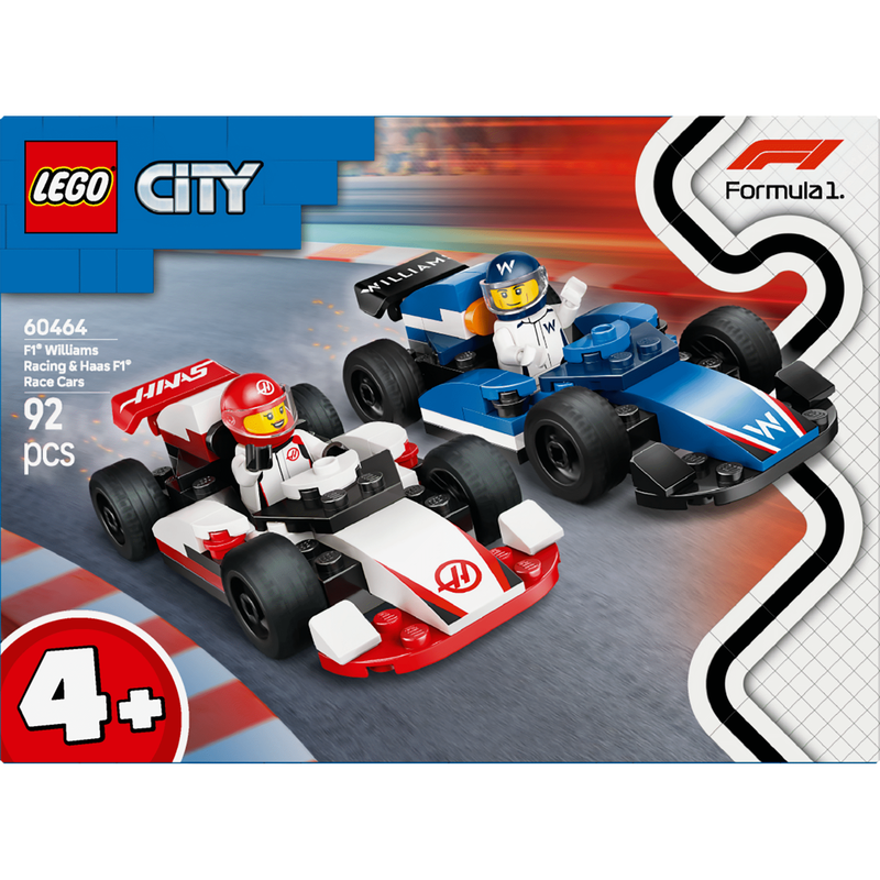 LEGO City - Carros de Corrida F1 da Williams Racing e Haas F1 - 60464