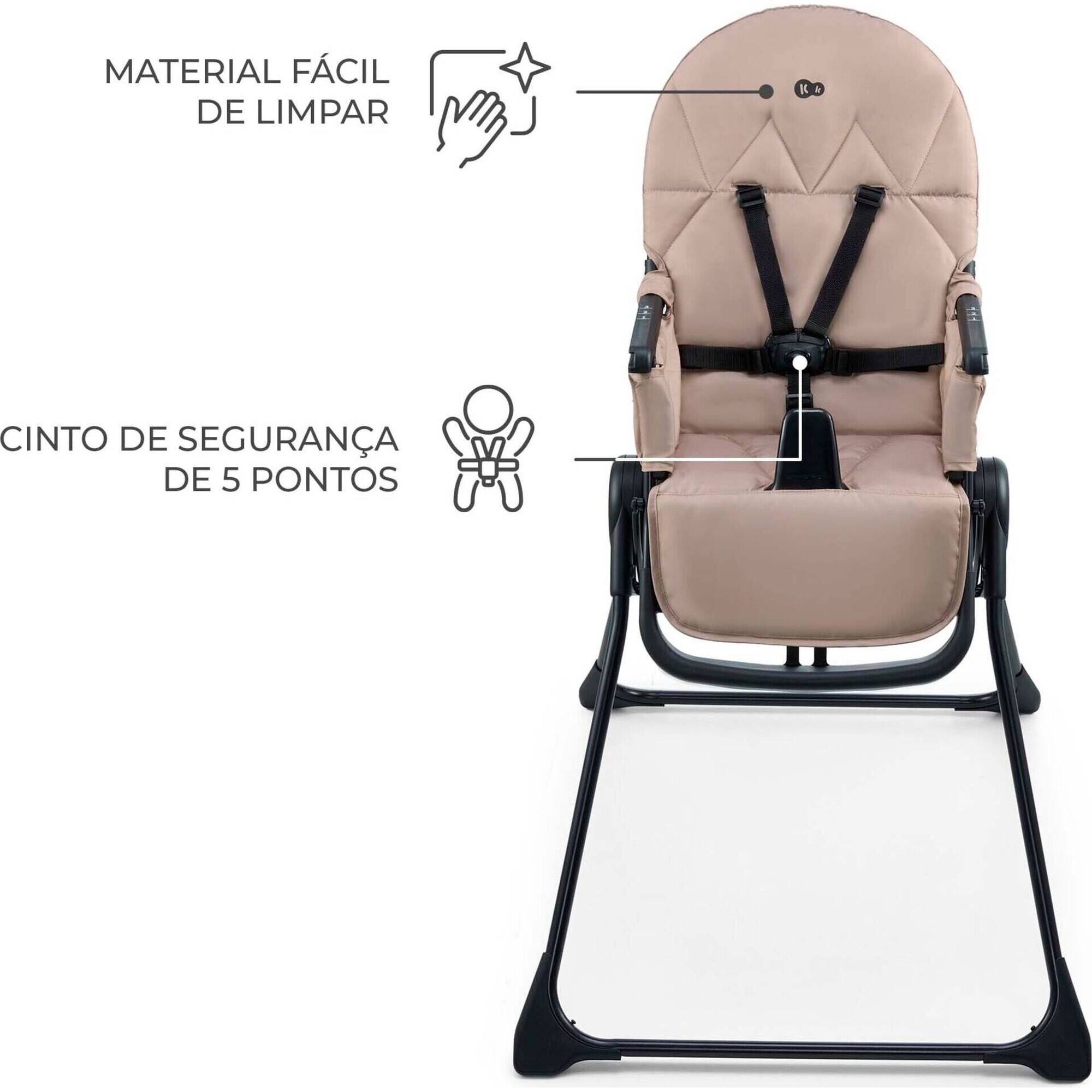 Cadeira de Refei&ccedil;&atilde;o Bege Binci Kinderkraft
