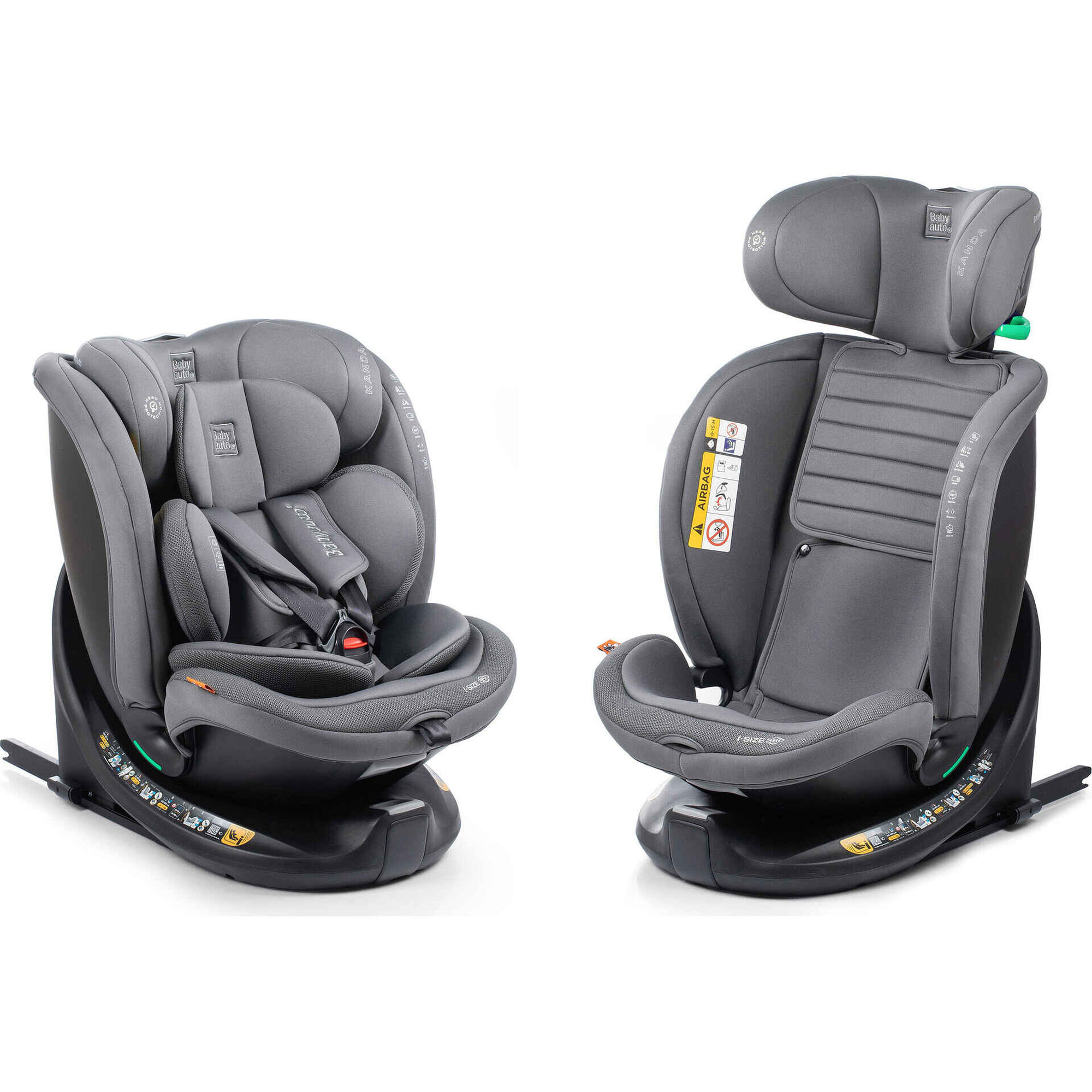 Cadeira Auto I-Size 40-150 Kanda Cinza Babyauto