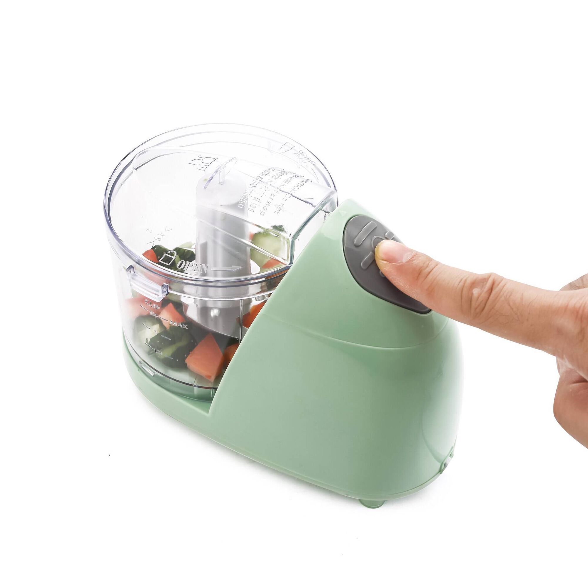 Mini Picadora Elétrica 350ml 150W Verde