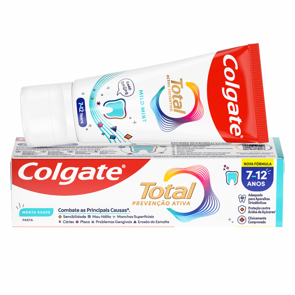 Pasta de Dentes Júnior 7 a 12 Anos Colgate Total