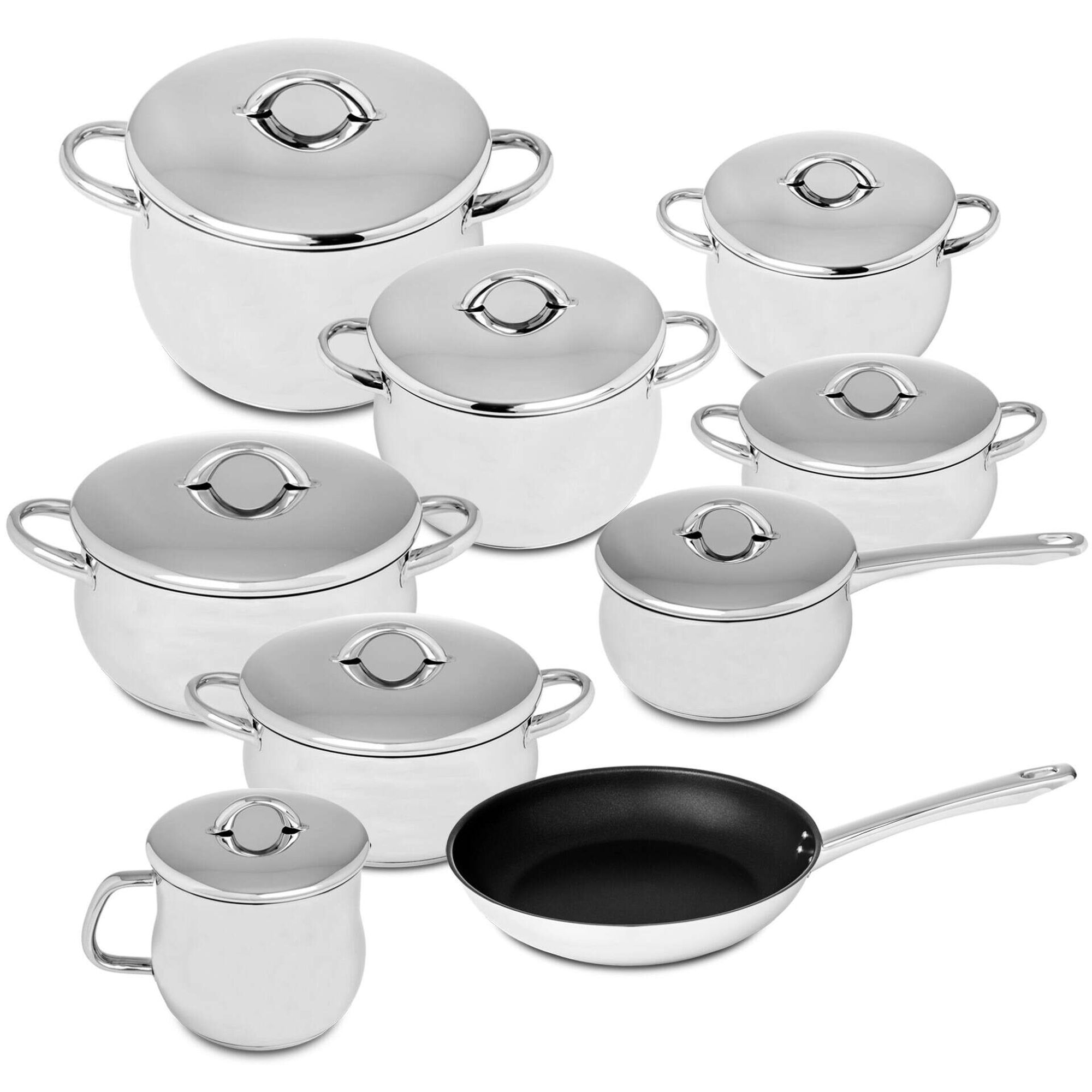 Trem Cozinha 9 Pe&ccedil;as A&ccedil;o Inoxid&aacute;vel Domus Silampos