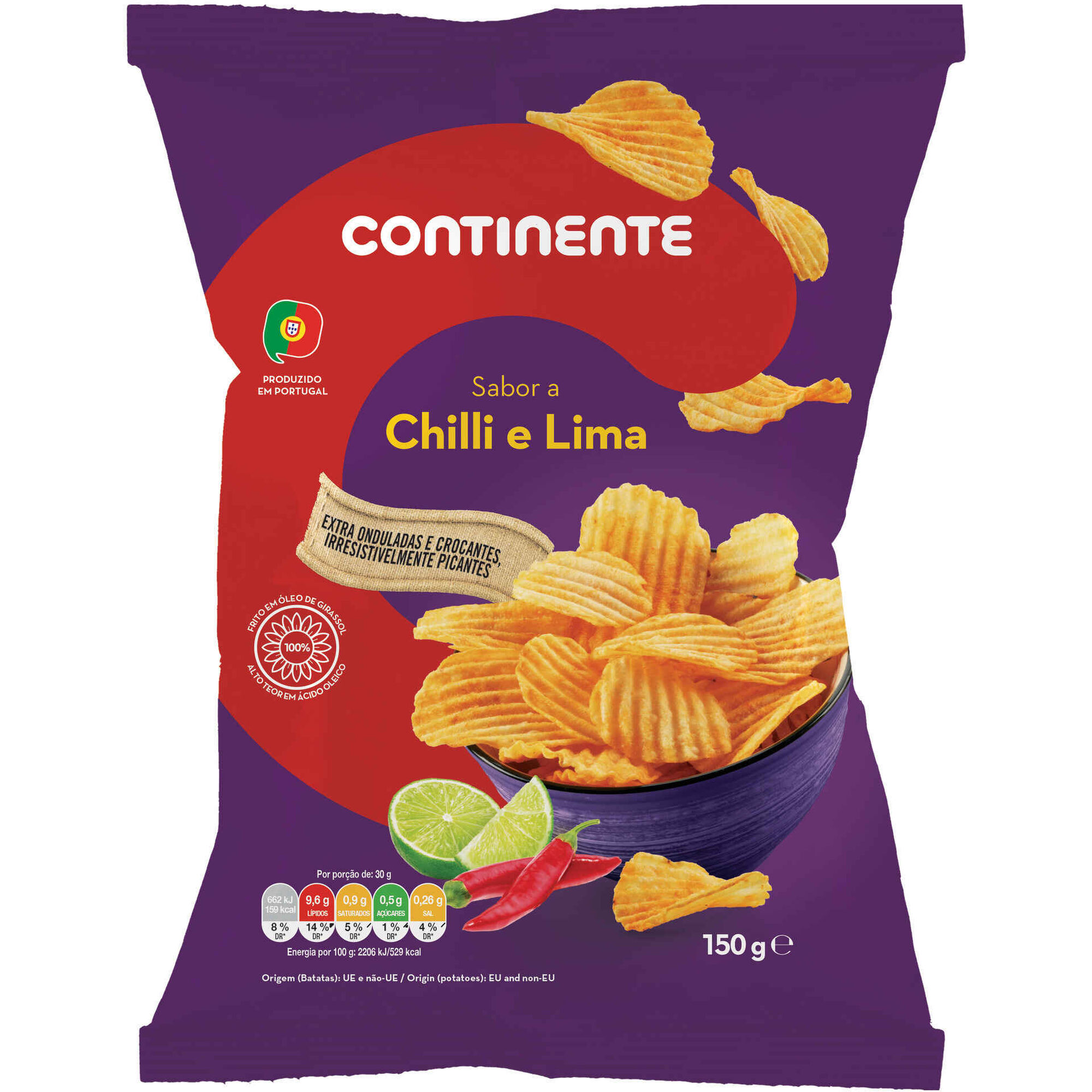 Batata Frita Extra Ondulada Chili e Lima Batata Frita Extra Ondulada Chili e Lima