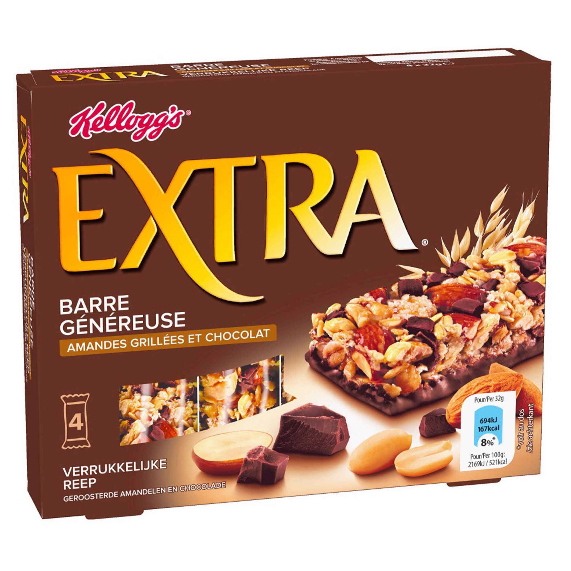 Barras de Cereais Extra Amêndoa e Chocolate Barras de Cereais Extra Amêndoa e Chocolate
