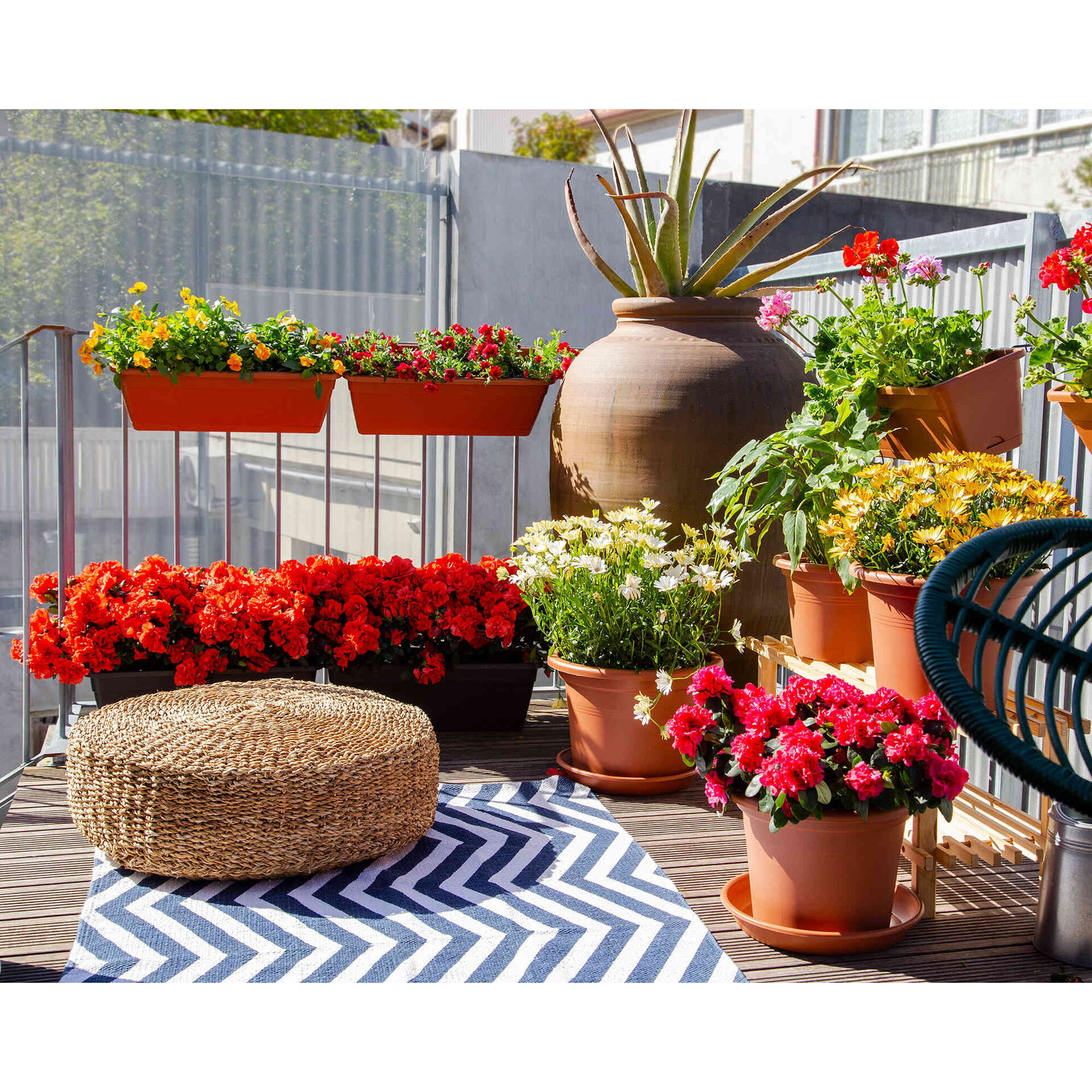 Vaso Redondo Plástico 25cm Terracota