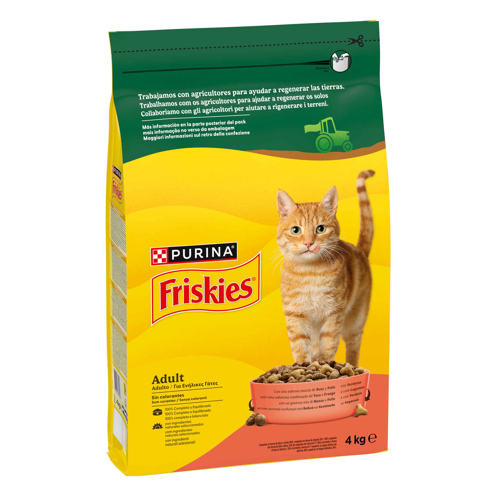 Ra&ccedil;&atilde;o para Gato Adulto Vaca, Frango e Legumes Purina Friskies