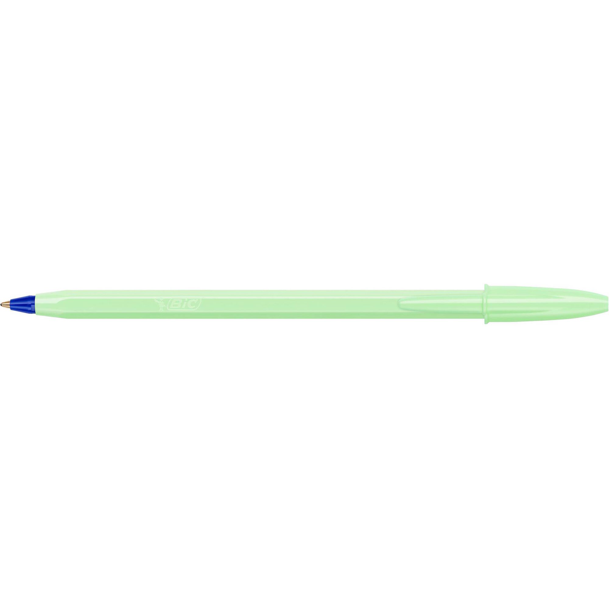 Esferogr&aacute;fica Cristal Pastel Azul, Laranja e Verde Bic