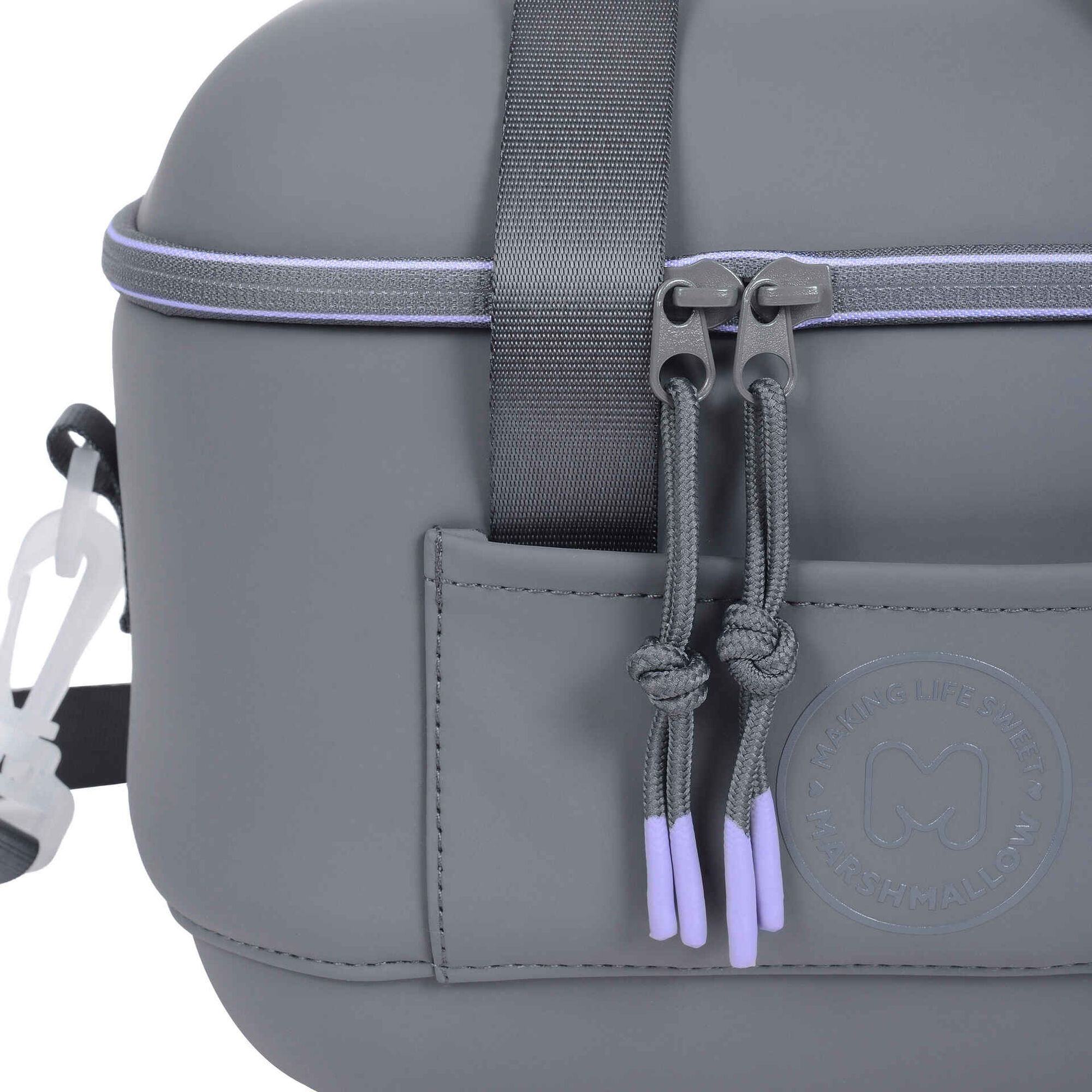 Lancheira T&eacute;rmica Semi Rig&iacute;da 8L Cinza Marshmallow