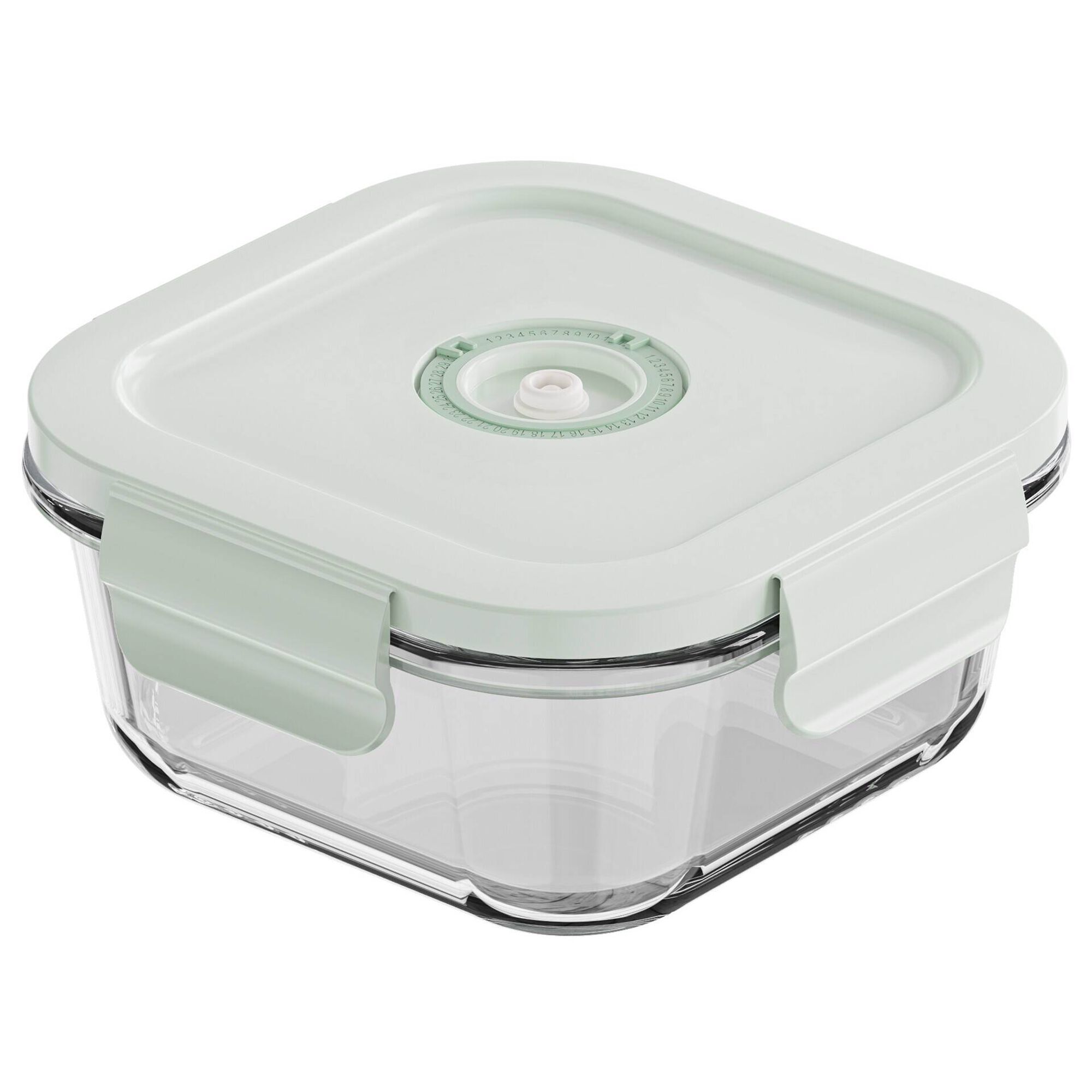 Caixa Vidro Quadrada 1230ml com Vácuo