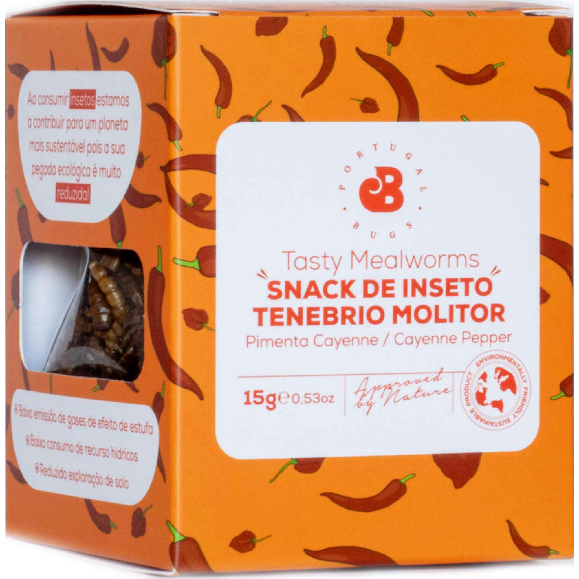 Snack Tenebrio Molitor Desidratado com Sabor a Pimenta Snack Tenebrio Molitor Desidratado com Sabor a Pimenta
