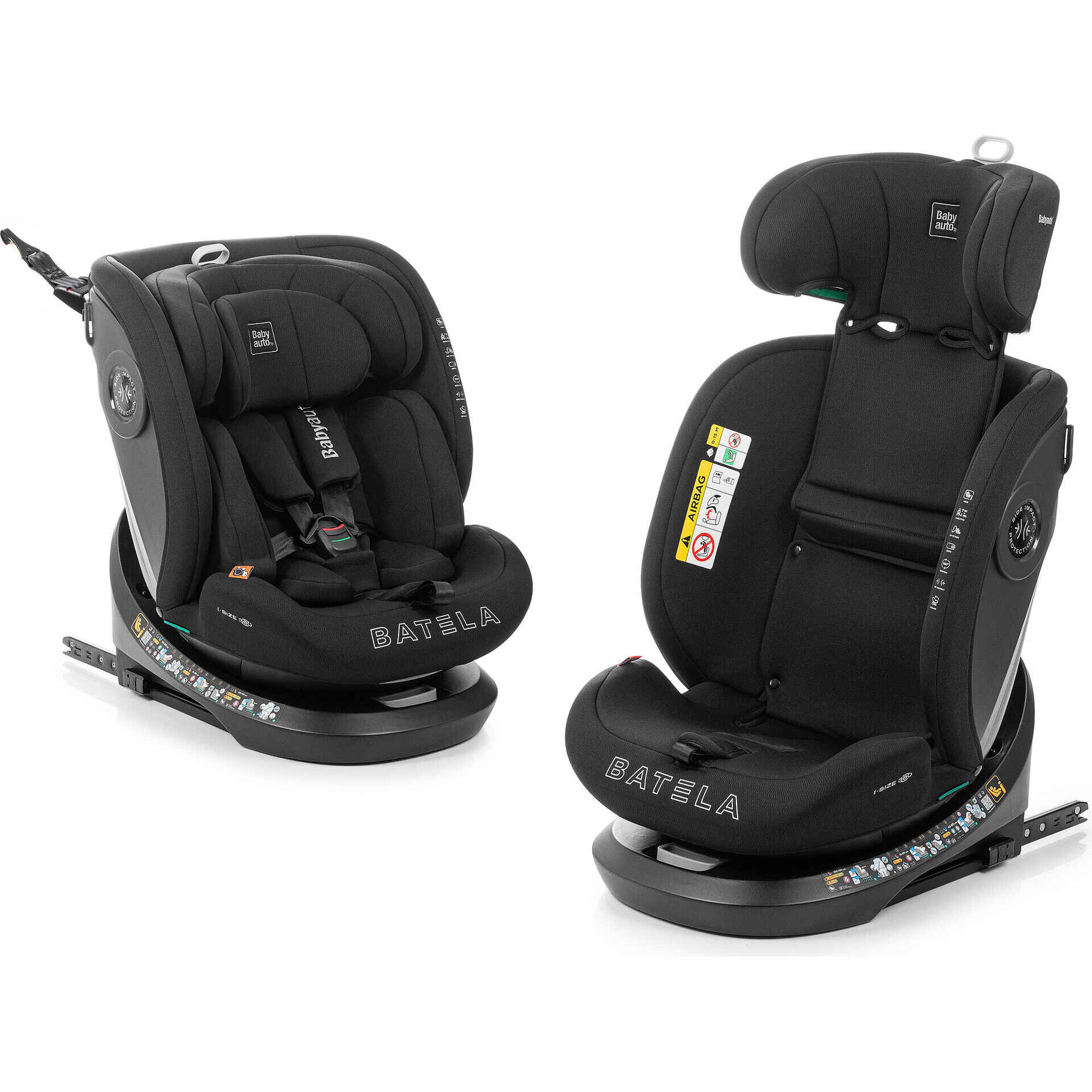 Cadeira Auto I-Size 40-150 Batela Preta Babyauto