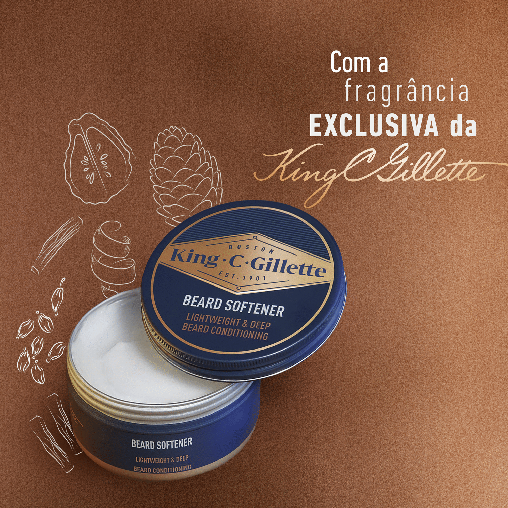B&aacute;lsamo Barba Suave Gillette King C.