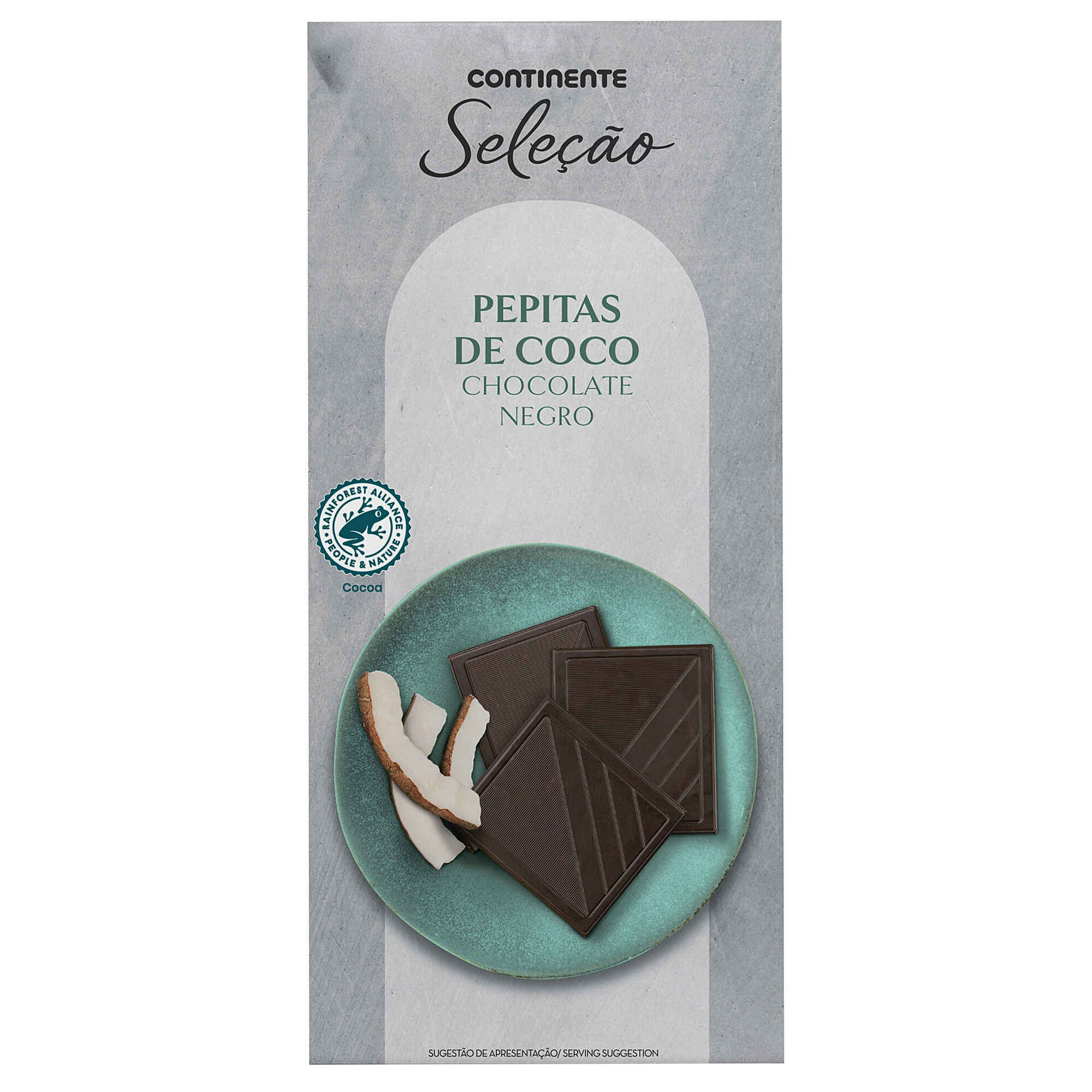 Tablete de Chocolate Negro com Pepitas de Coco
