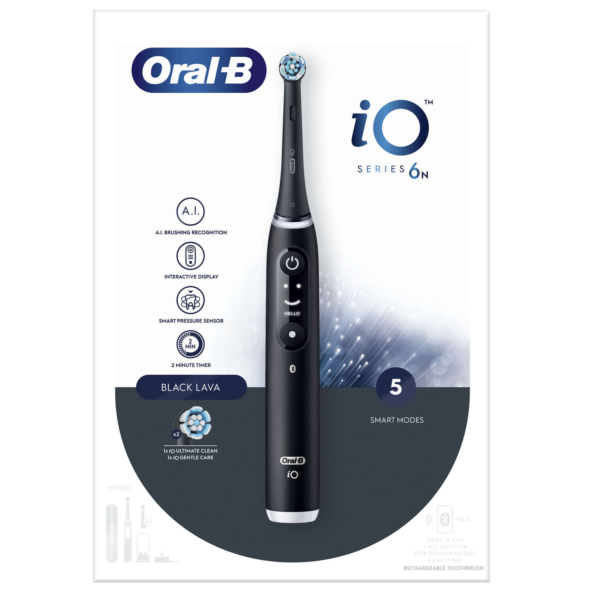 Escova de Dentes El&eacute;trica iO6 Preta