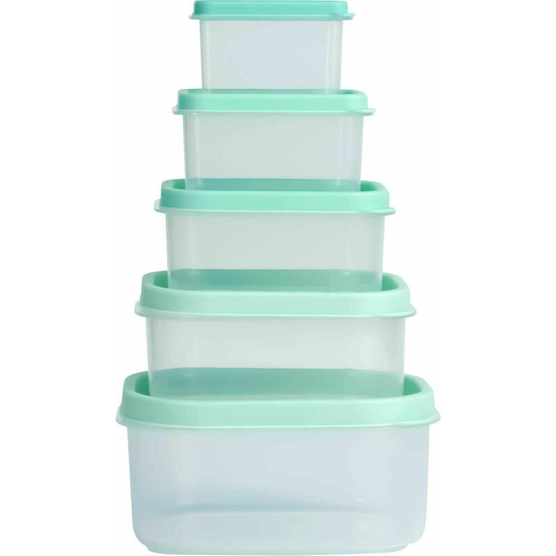 Conjunto 5 Caixas Herméticas Retangulares Kasa