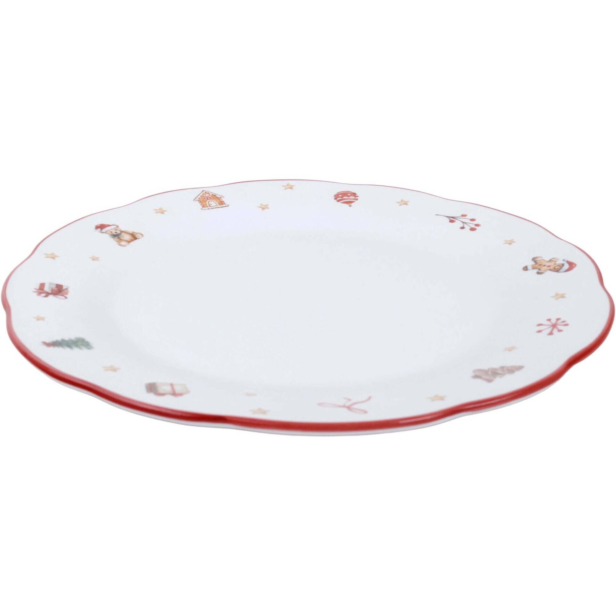 Servi&ccedil;o 6 Pessoas Porcelana Figuras de Natal Kasa