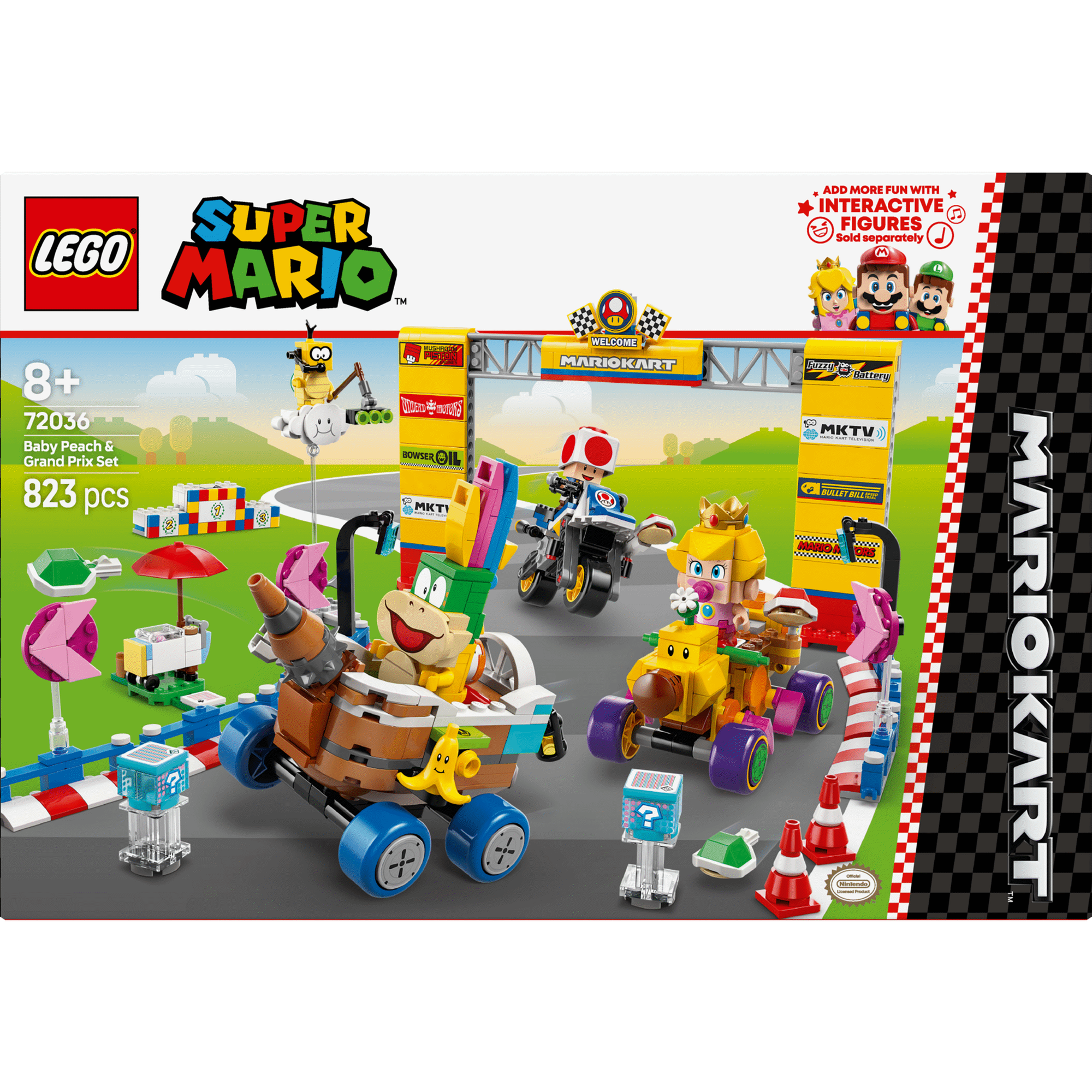 Mario Kart – Conjunto Peach Bebé e Grande Prémio - 72036 Mario Kart – Conjunto Peach Bebé e Grande Prémio - 72036