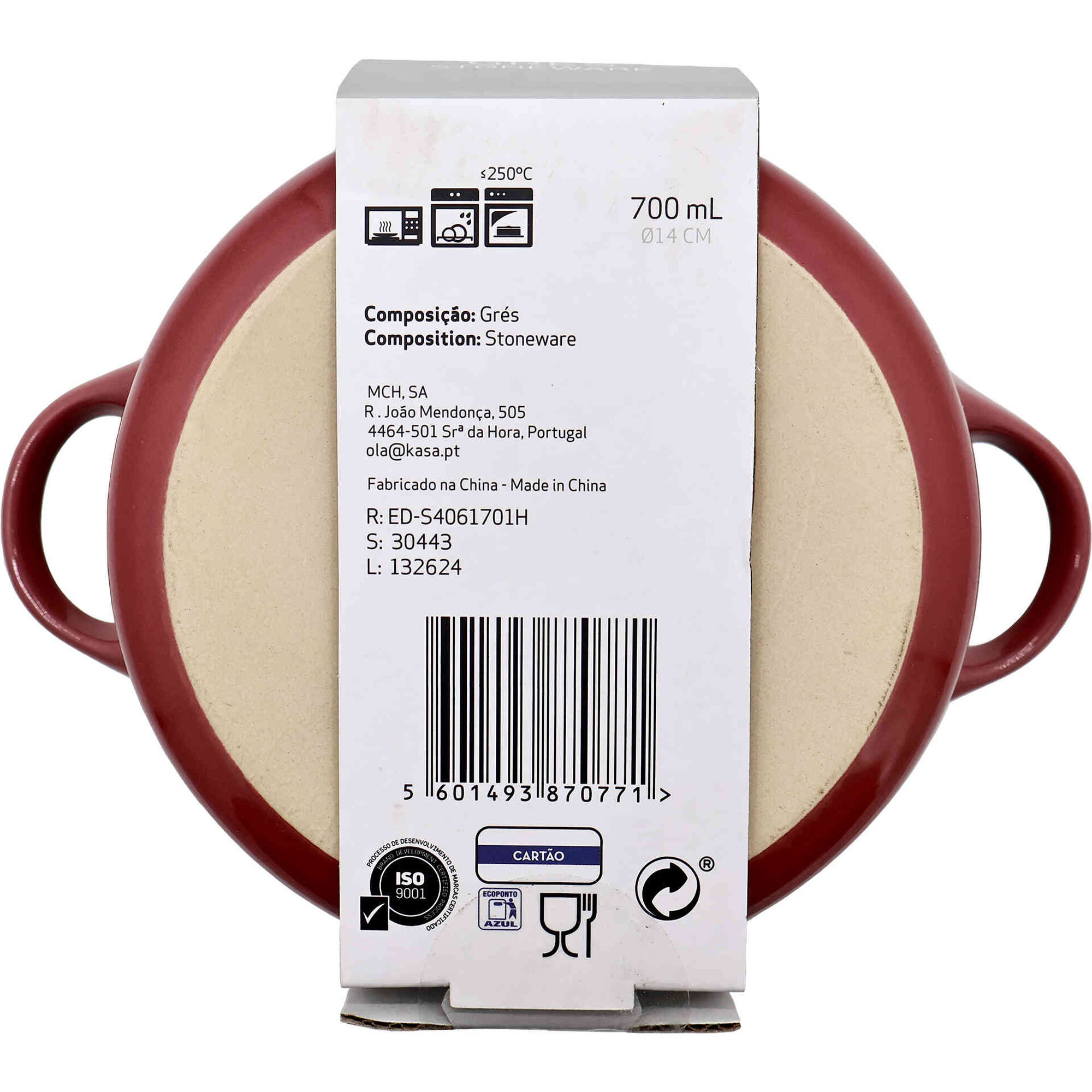 Mini Ca&ccedil;arola Forno 700ml Bord&ocirc; Kasa