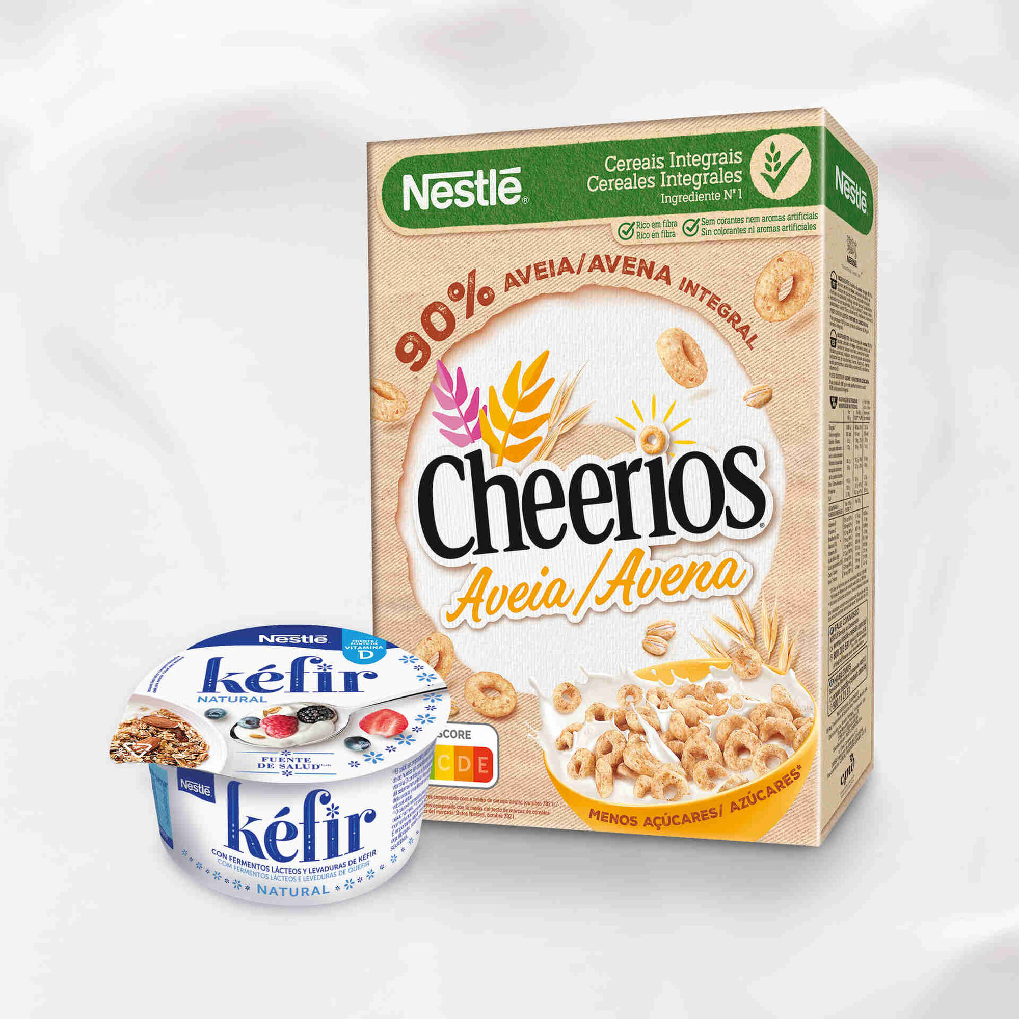Cereais Cheerios Aveia e Iogurte Kefir Natural Mini Cereais Cheerios Aveia e Iogurte Kefir Natural Mini