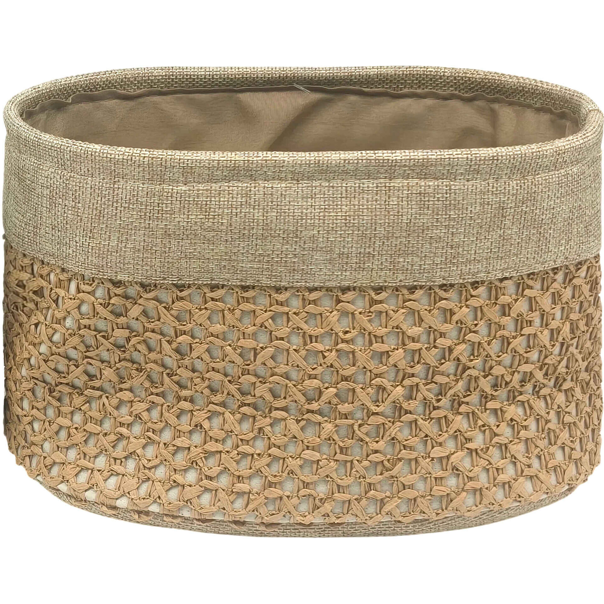 Cesto Oval R&aacute;fia Bege Kasa